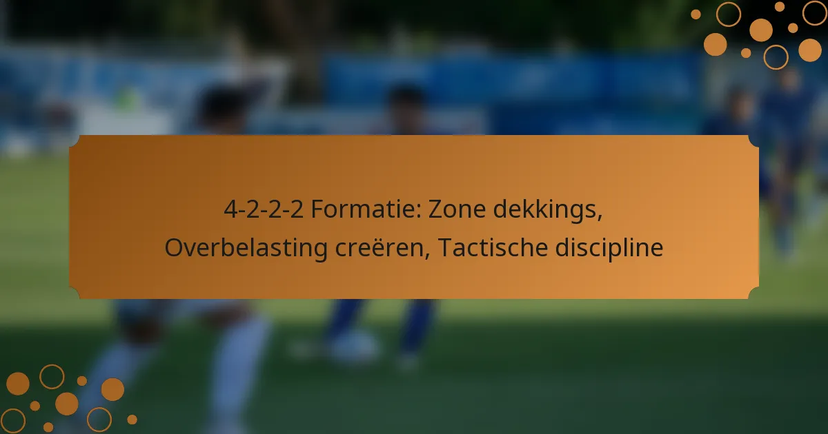 4-2-2-2 Formatie: Zone dekkings, Overbelasting creëren, Tactische discipline