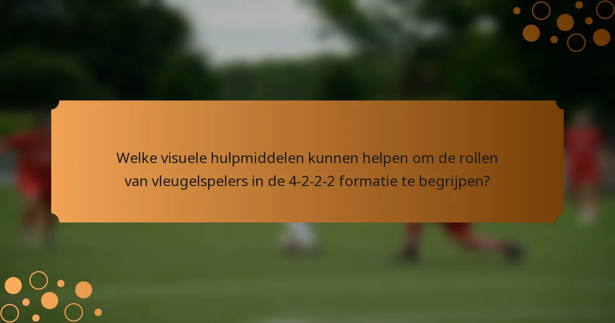 Welke visuele hulpmiddelen kunnen helpen om de rollen van vleugelspelers in de 4-2-2-2 formatie te begrijpen?